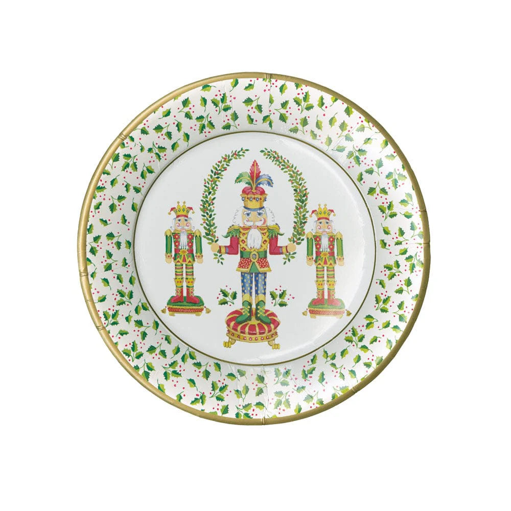 Nutcracker Christmas Salad & Dessert Plates, Set of 8