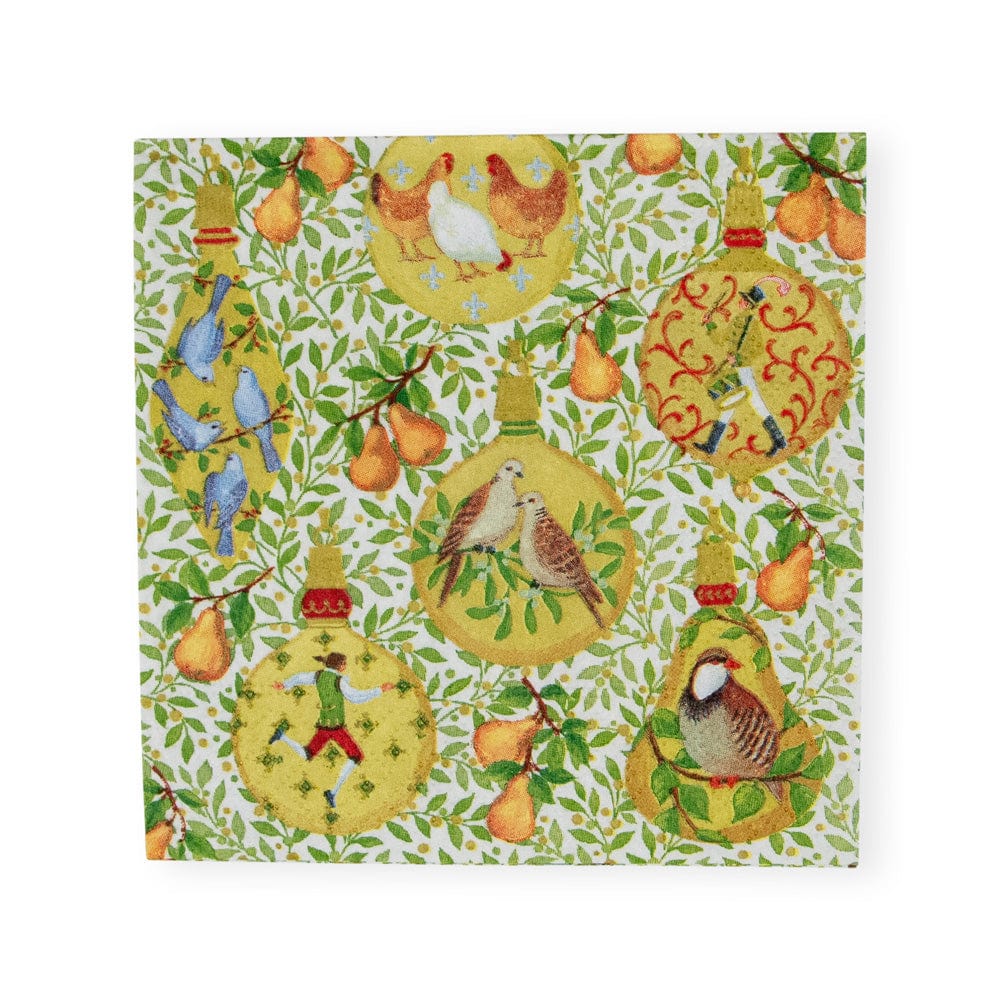 In A Pear Tree Cocktail Napkins, Set of 20