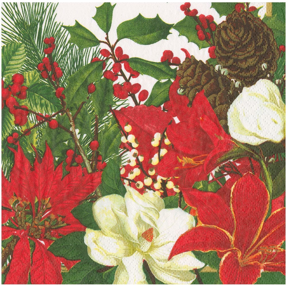 Christmas Garden Dinner Napkins, Set of 20