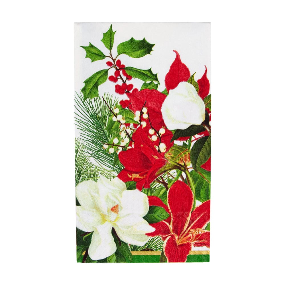 Christmas Garden Guest Towel Napkins, Set of 15