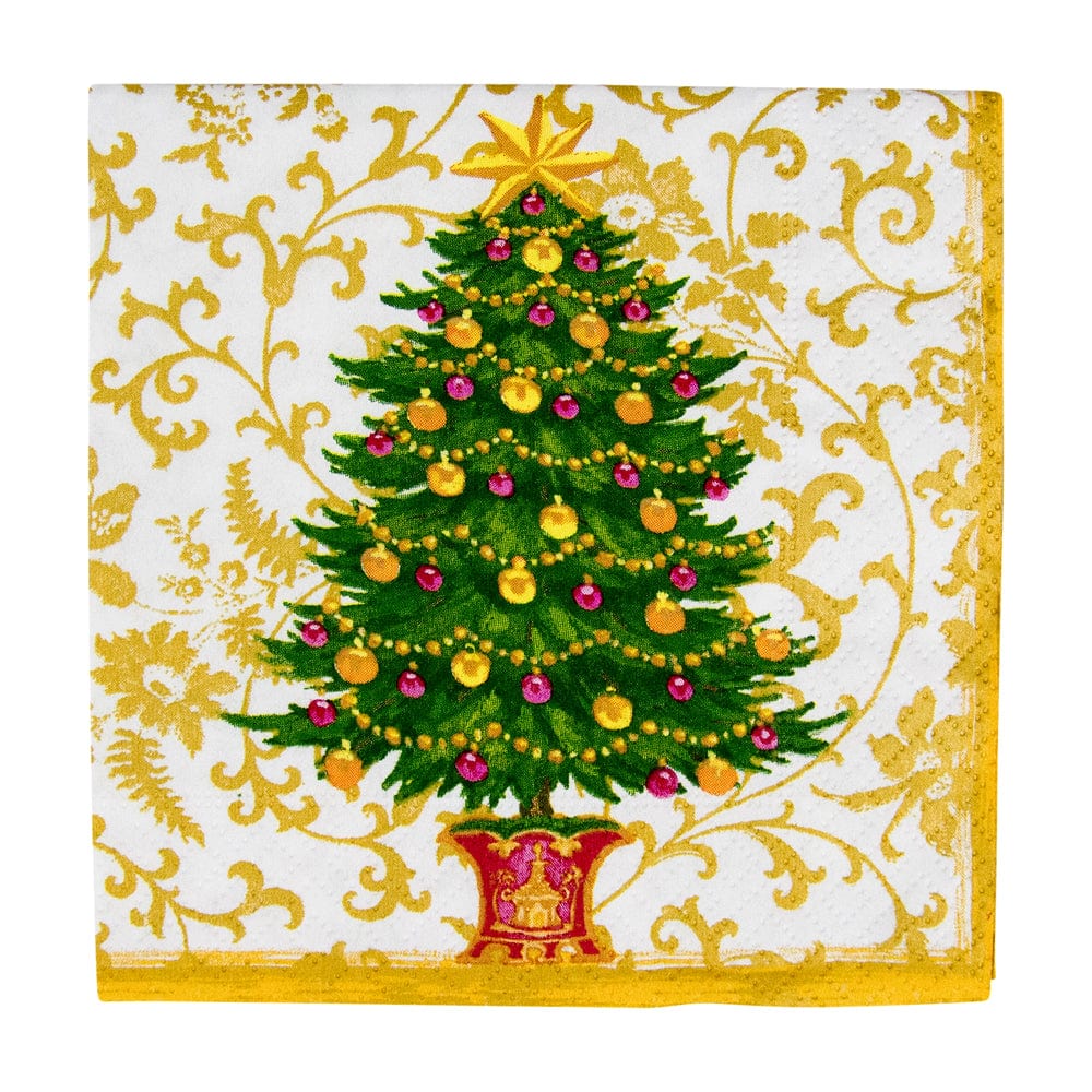 Gilded Tree Cocktail Napkins, Set of 20