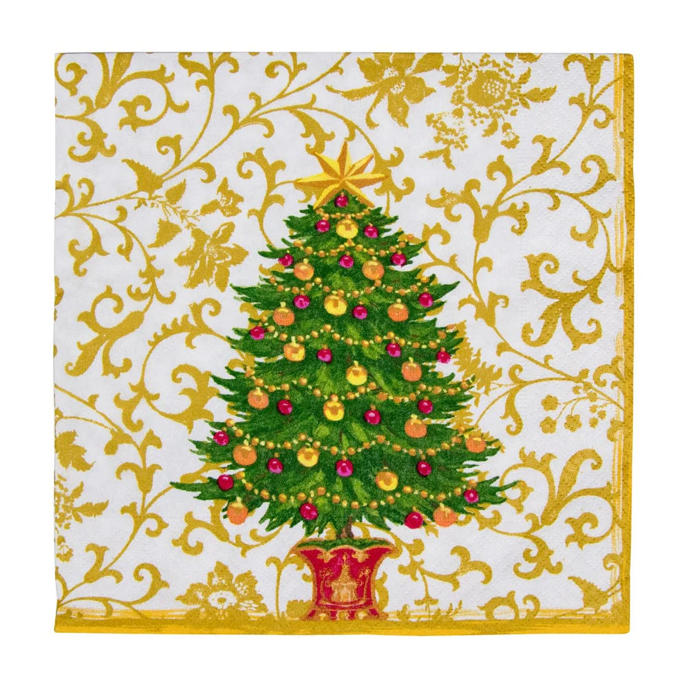 Gilded Tree Dinner Napkins, Set of 20