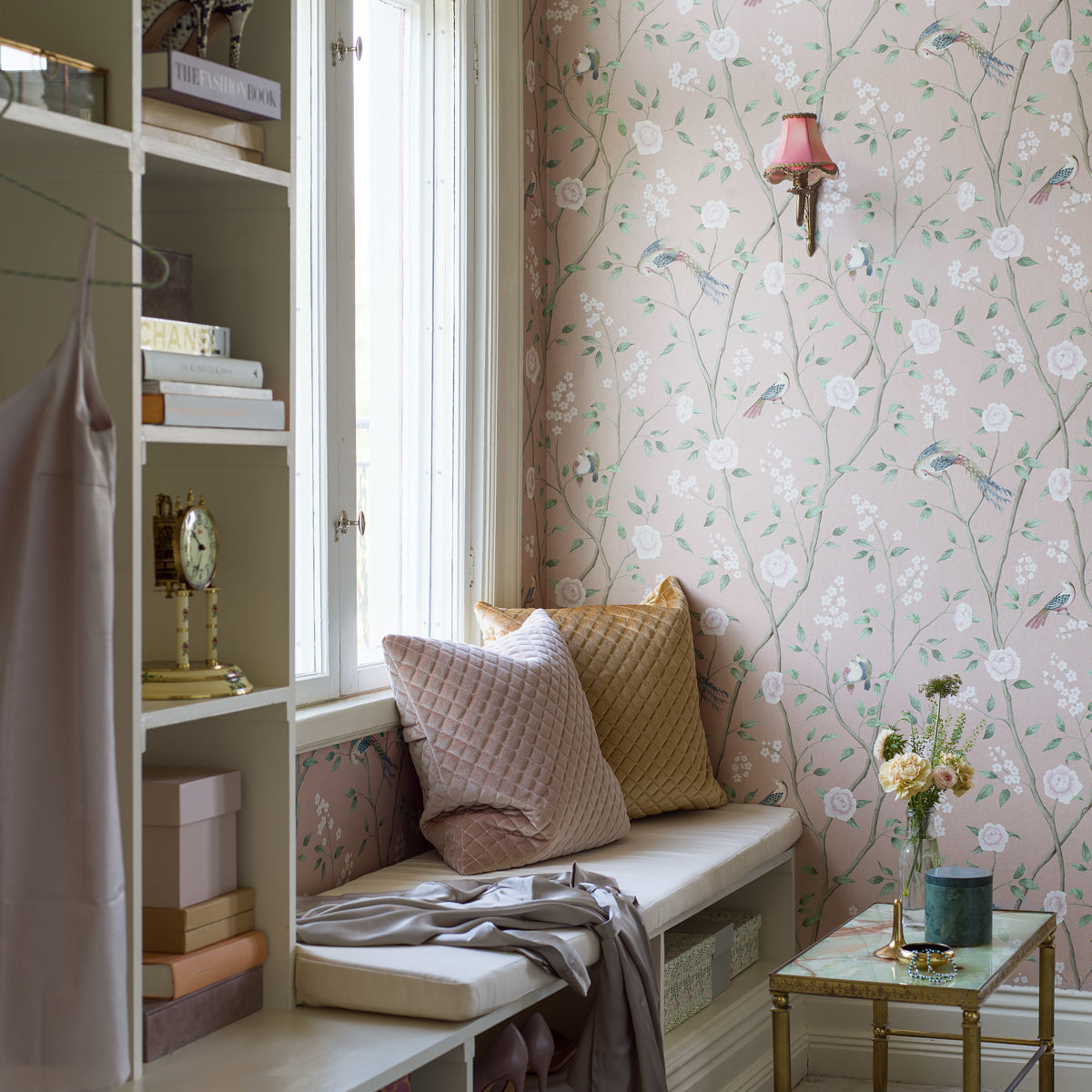 Boråstapeter Paradise Birds Wallpaper in Blush