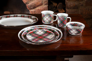 Sandwich Plates in Highland Plaid, Set of 4