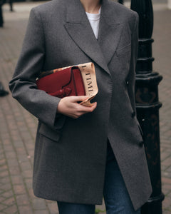 Romy Clutch in Oxblood