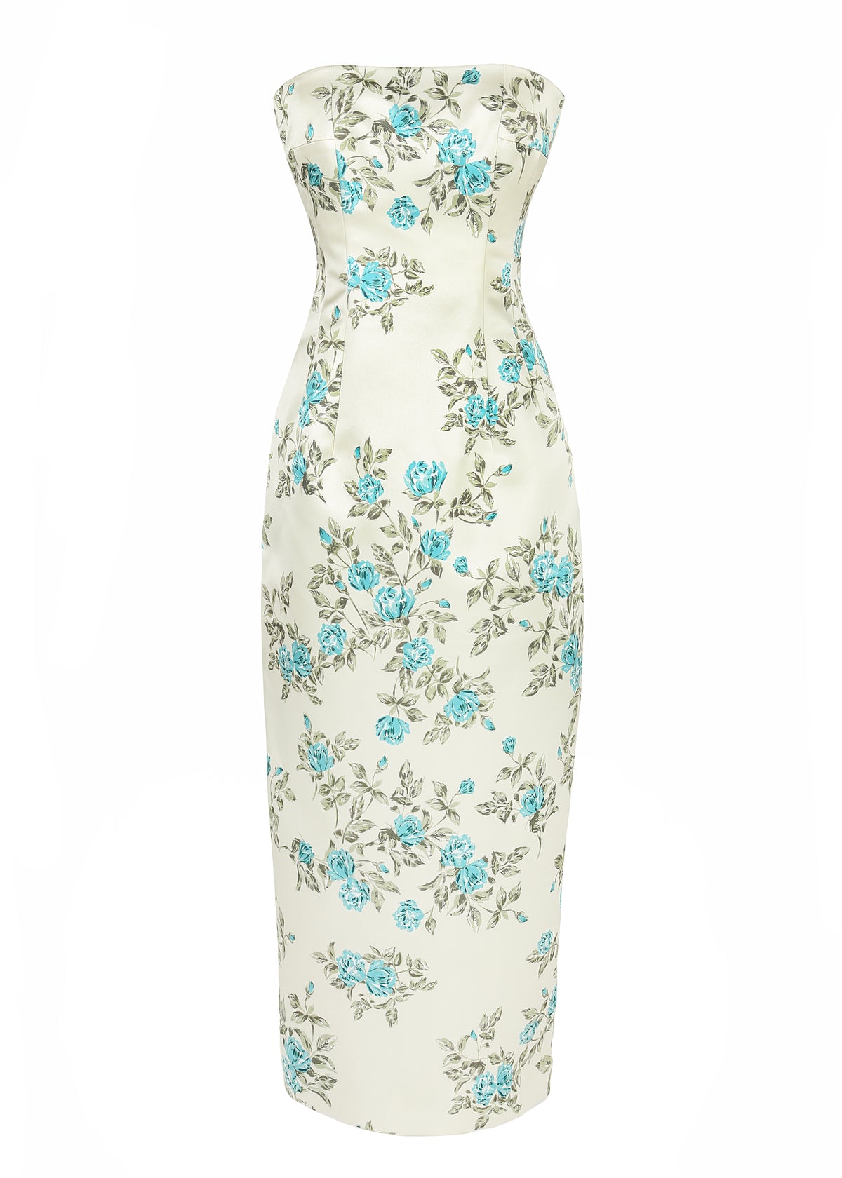 OTM Exclusive: Leila Floral Dress in Blue Turquoise