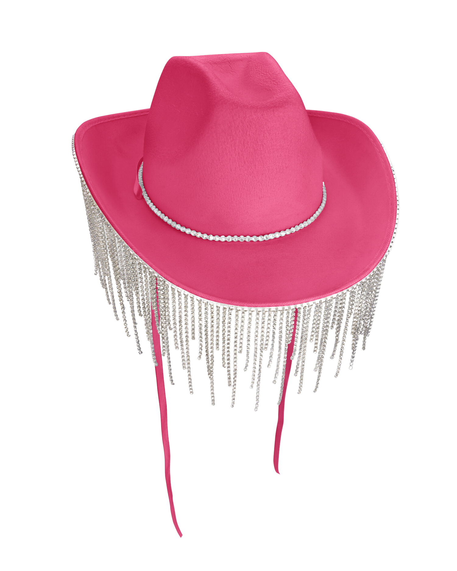 Pink Diamanté  Fringe Cowgirl Hat