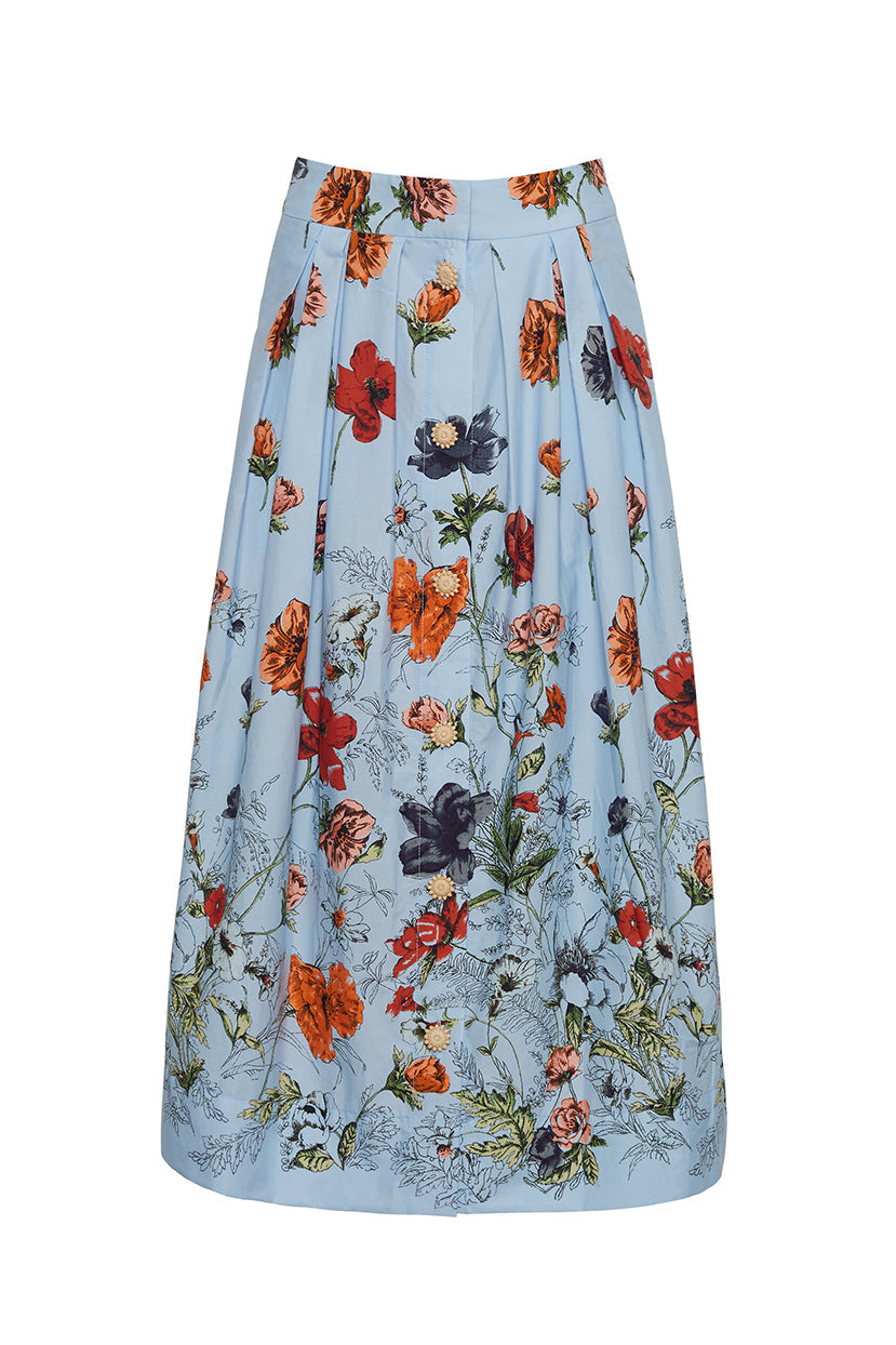 Marge Skirt in Botanica Blue