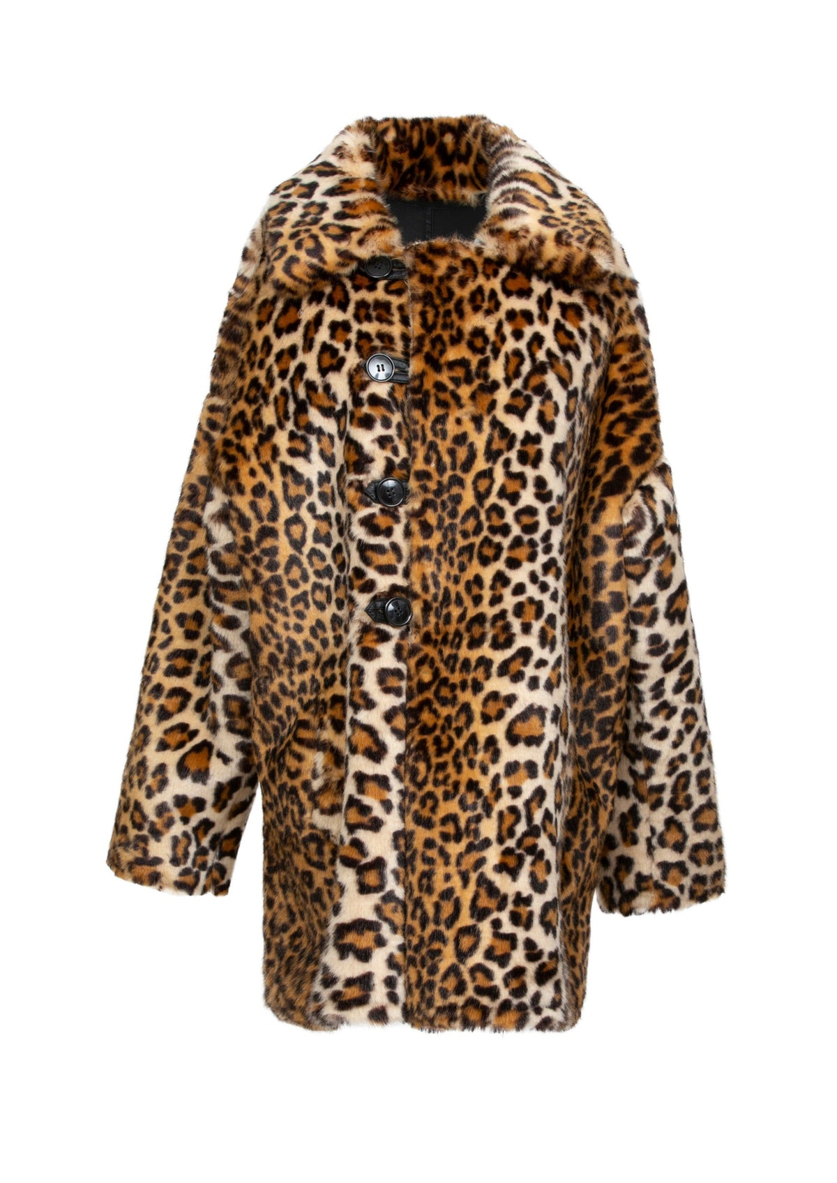 Sophia Reversible Caban Coat in Leopard