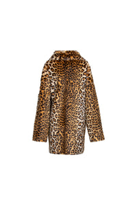 Sophia Reversible Caban Coat in Leopard