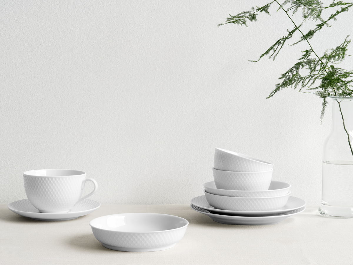 Rhombe Tea Cup With Matching Saucer