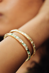 Slim Aegean Cuff in Enamel and Diamonds