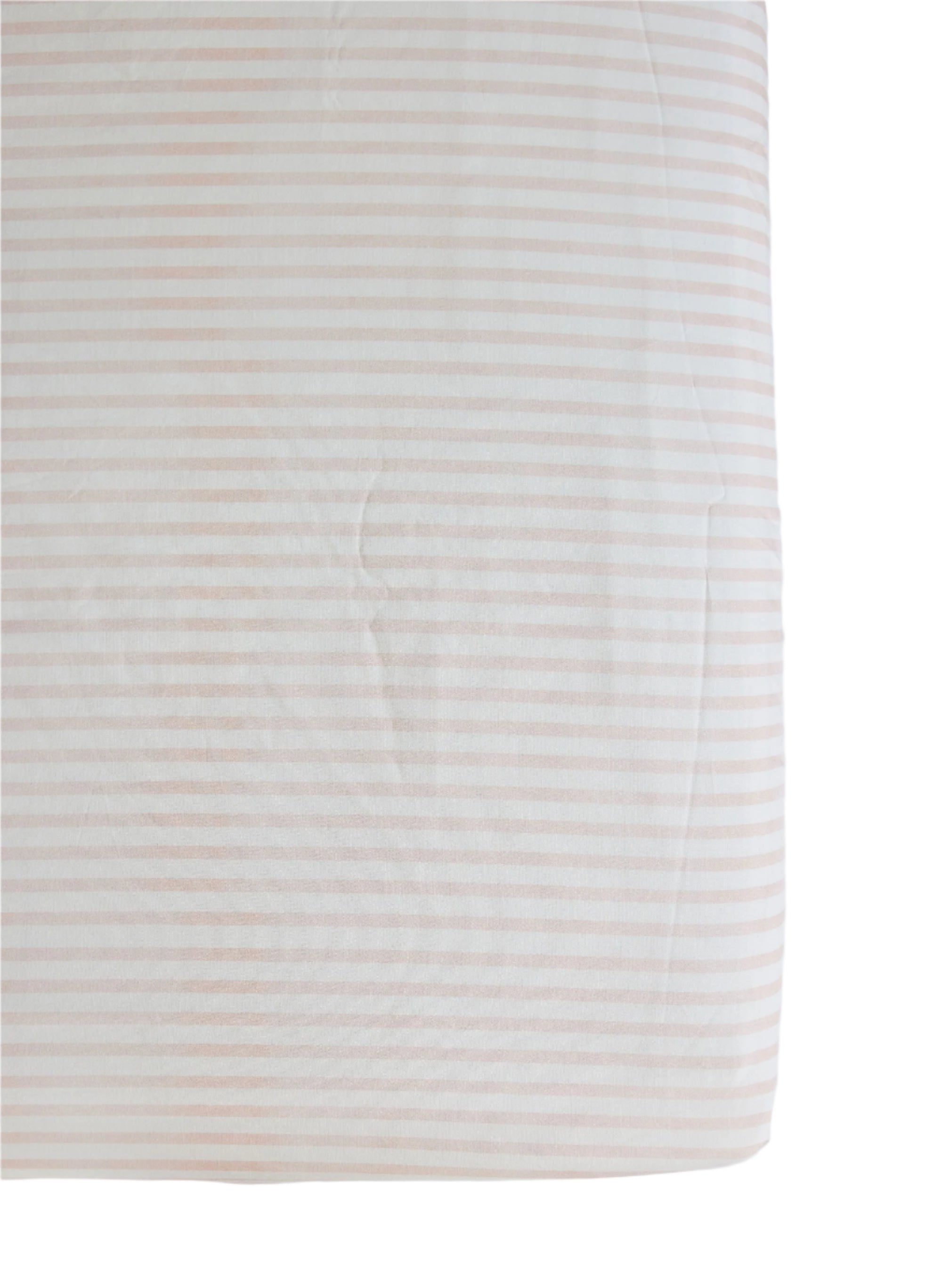 Pink & White Striped Crib Sheet