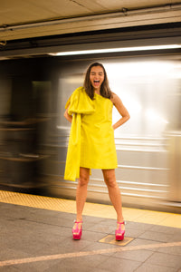 Rita Dress In Chartreuse