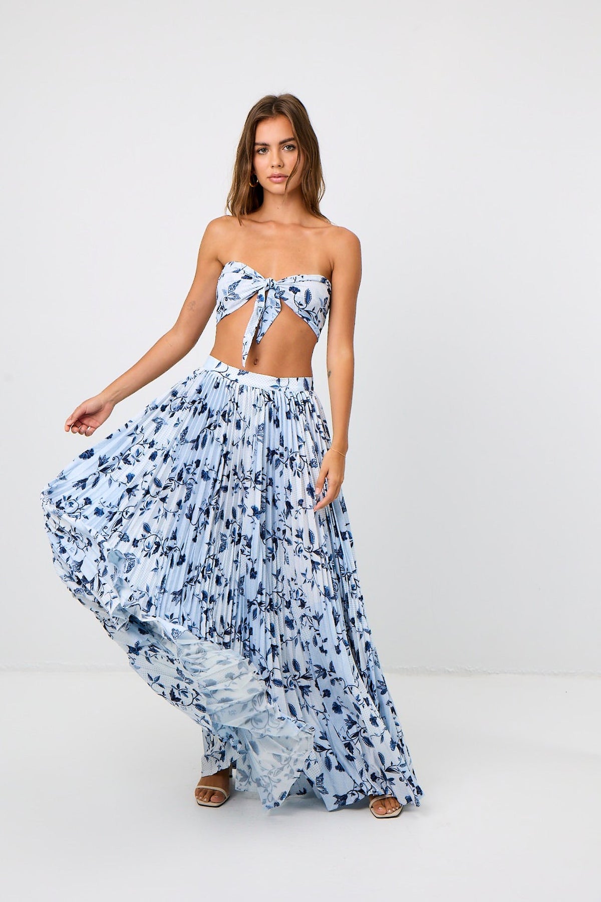 Sunburst Maxi Skirt in Montauk Floral