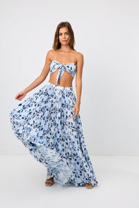 Sunburst Maxi Skirt in Montauk Floral