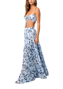 Sunburst Maxi Skirt in Montauk Floral