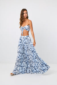 Sunburst Maxi Skirt in Montauk Floral