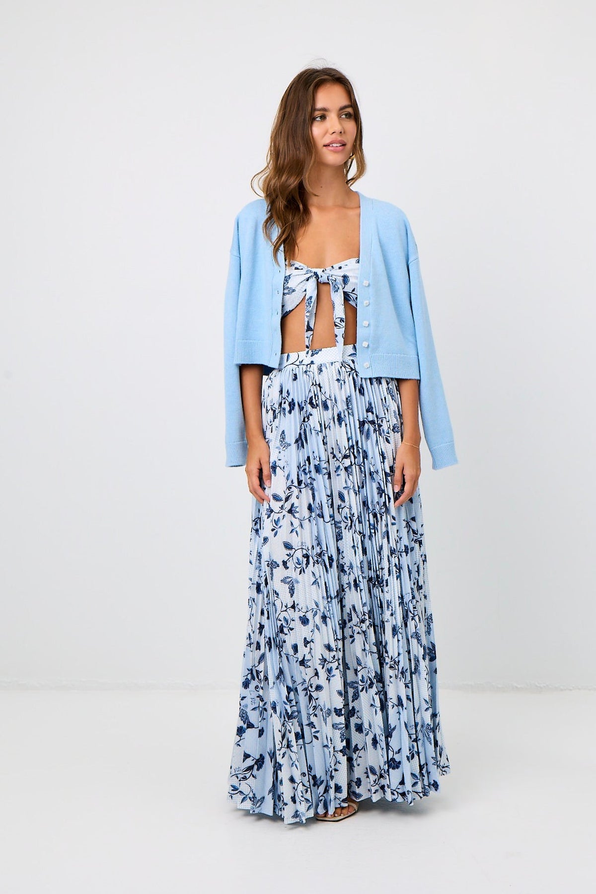 Sunburst Maxi Skirt in Montauk Floral