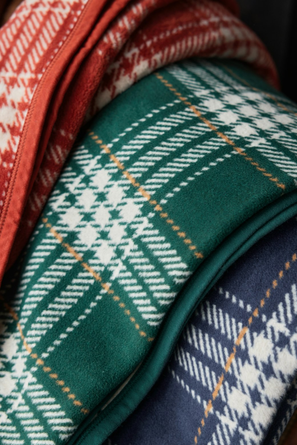 Autumn Plaid Blanket in Evergreen