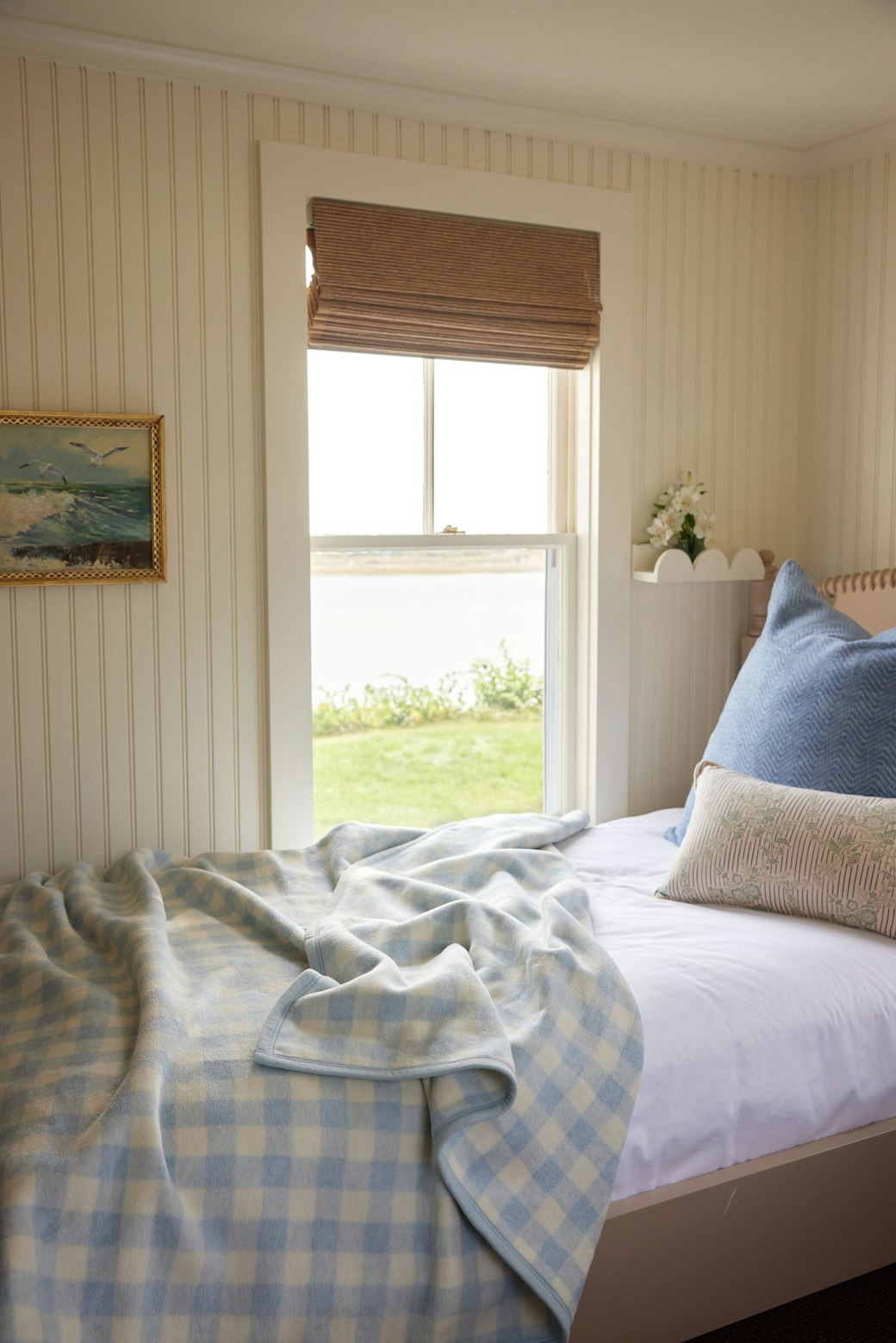 Cozy Gingham Sky Blanket