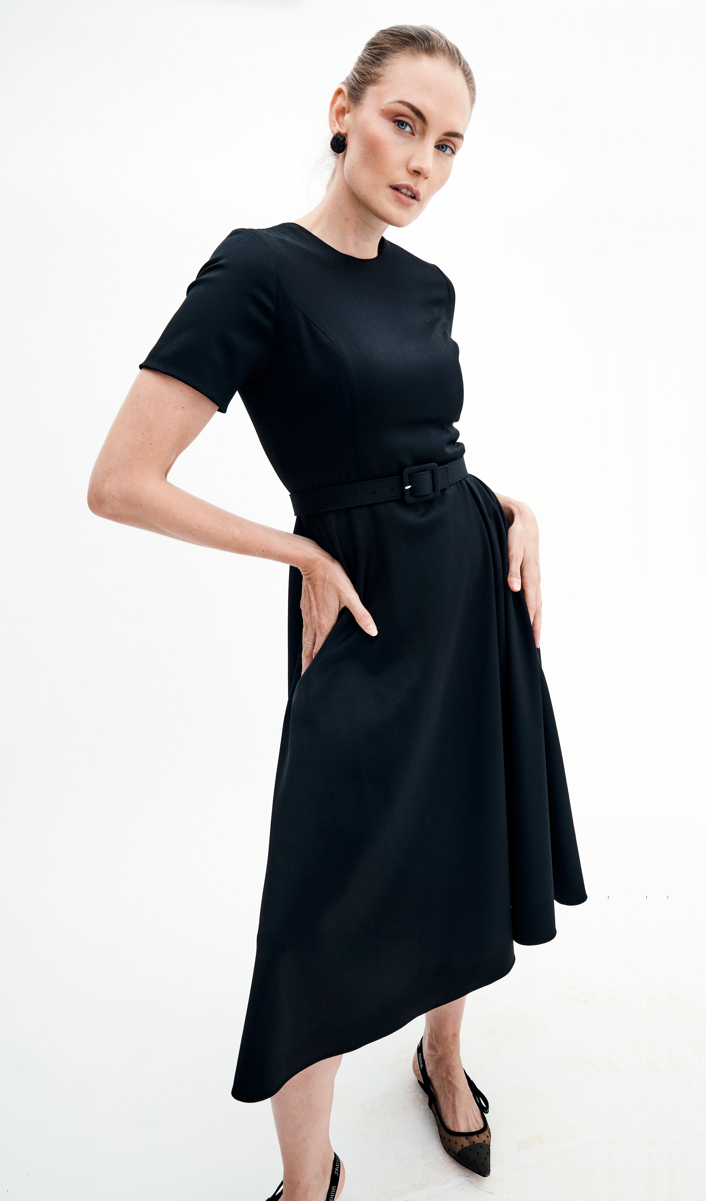 Harper Dress In Stretch Wool