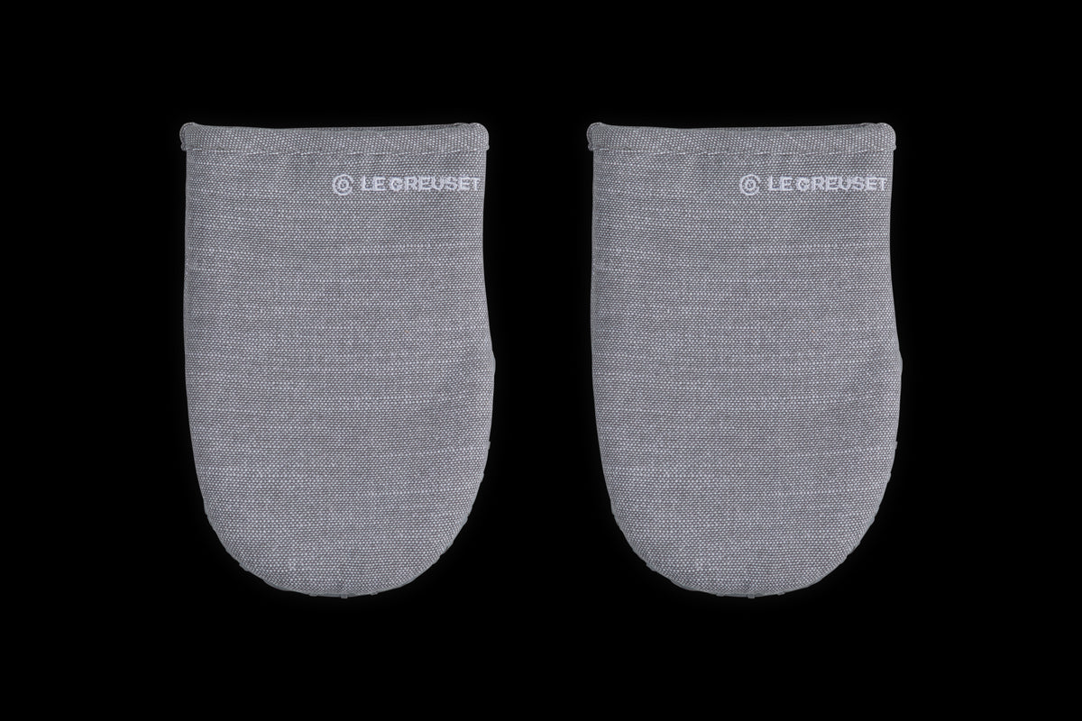 Mini Oven Mitts 8" in Charbon, Set of 2