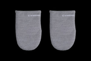 Mini Oven Mitts 8" in Charbon, Set of 2