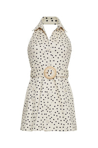 Parker Mini Dress in Burst Egret