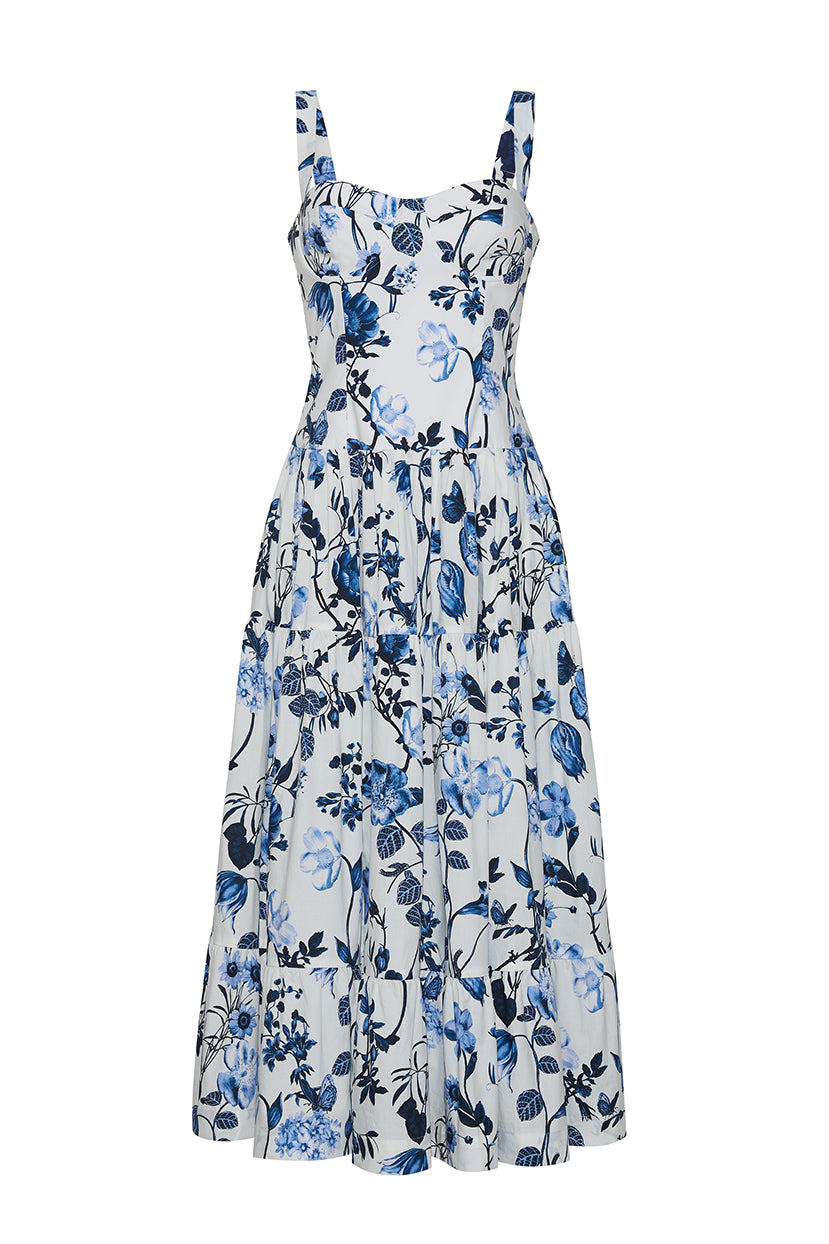 OTM Exclusive: Santiago Dress in Blue Stems