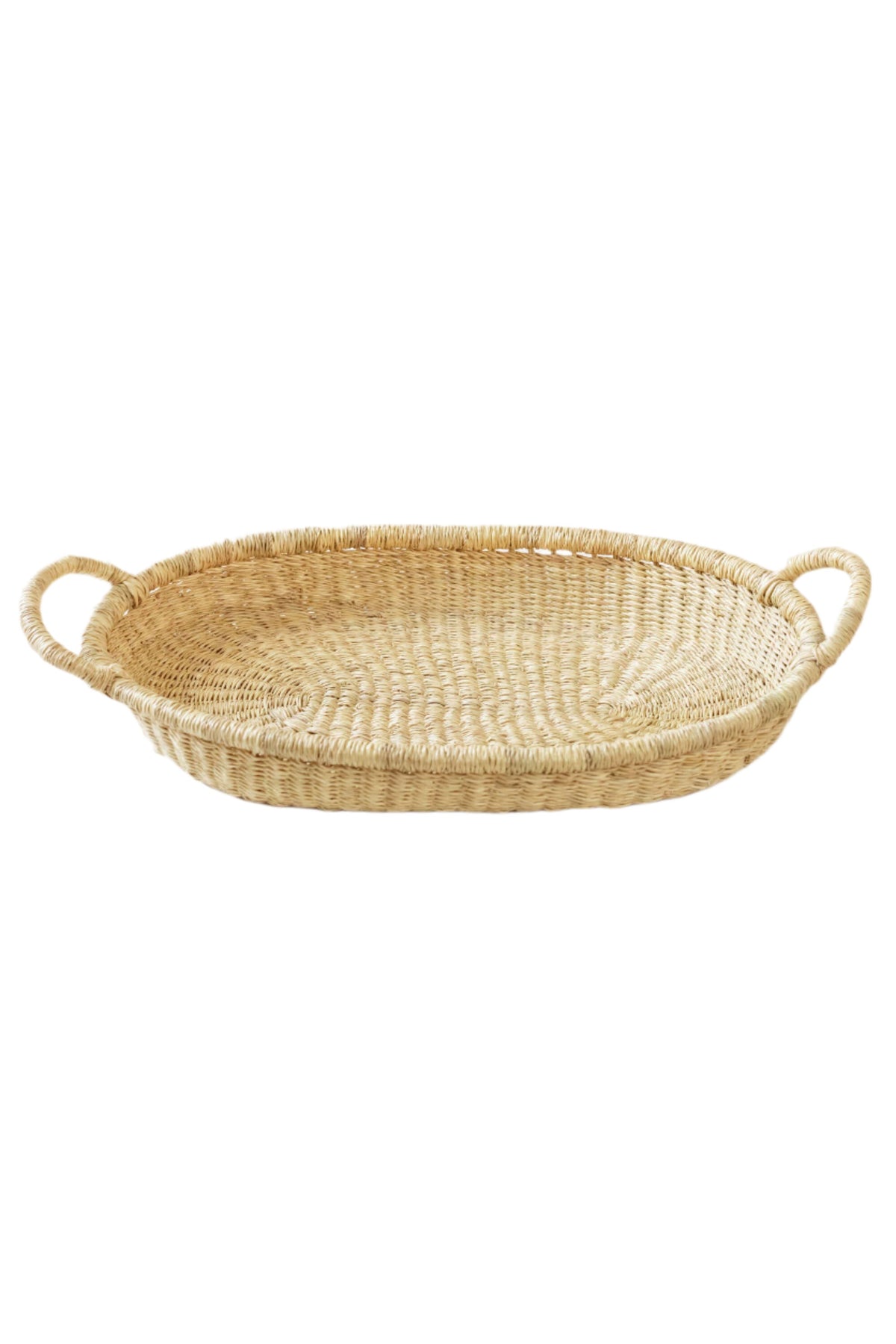 Bolga Double Handle Oval Tray