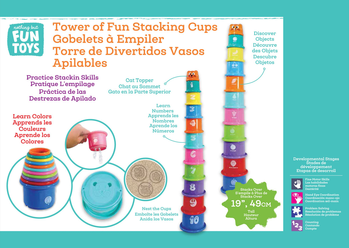 Tower of Fun Stacking Cups