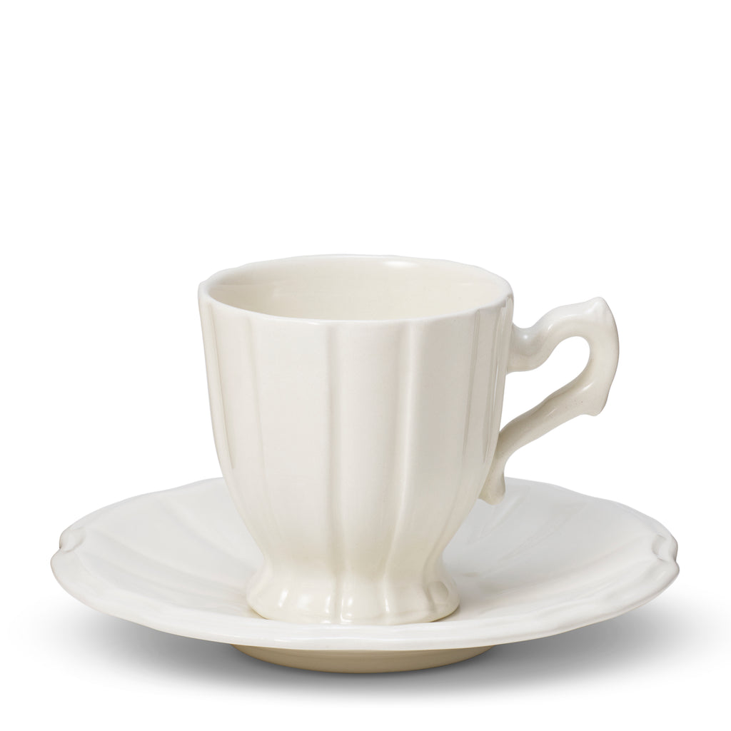 Arno Espresso Cup and Saucer in Cream