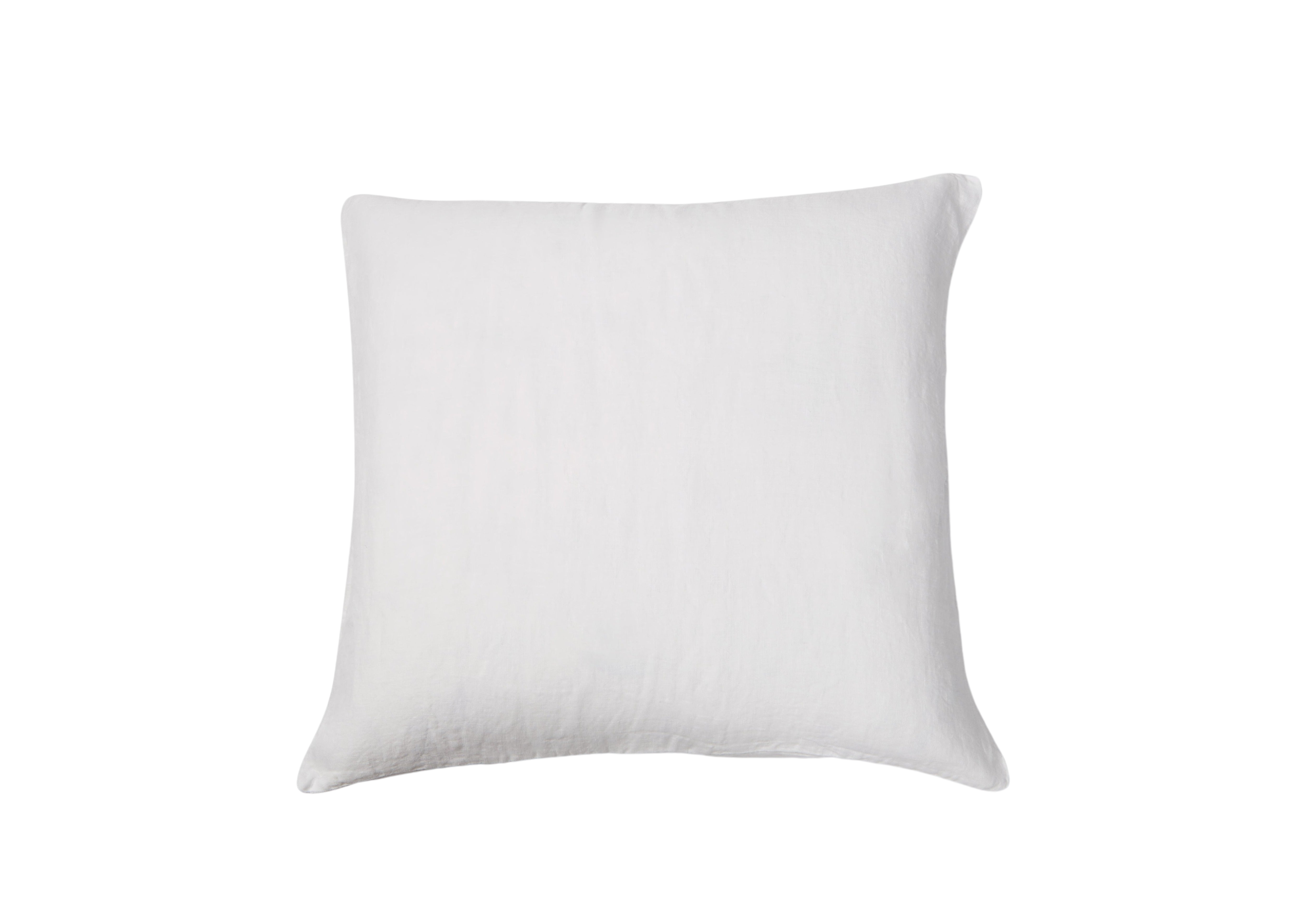 Washed Linen Cushion Cover in White