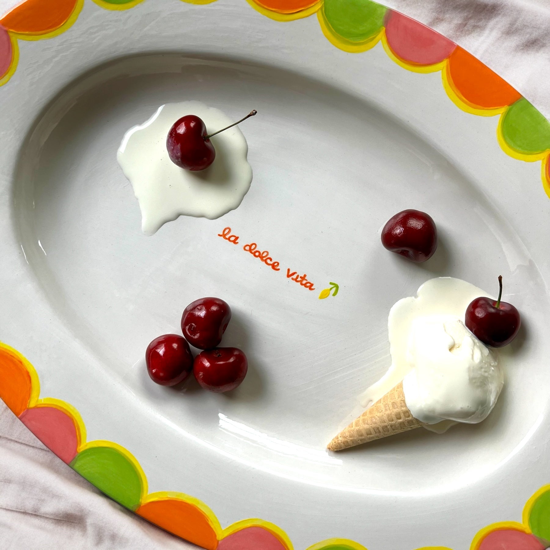 Hand-painted “Dolce Vita” Serving Tray