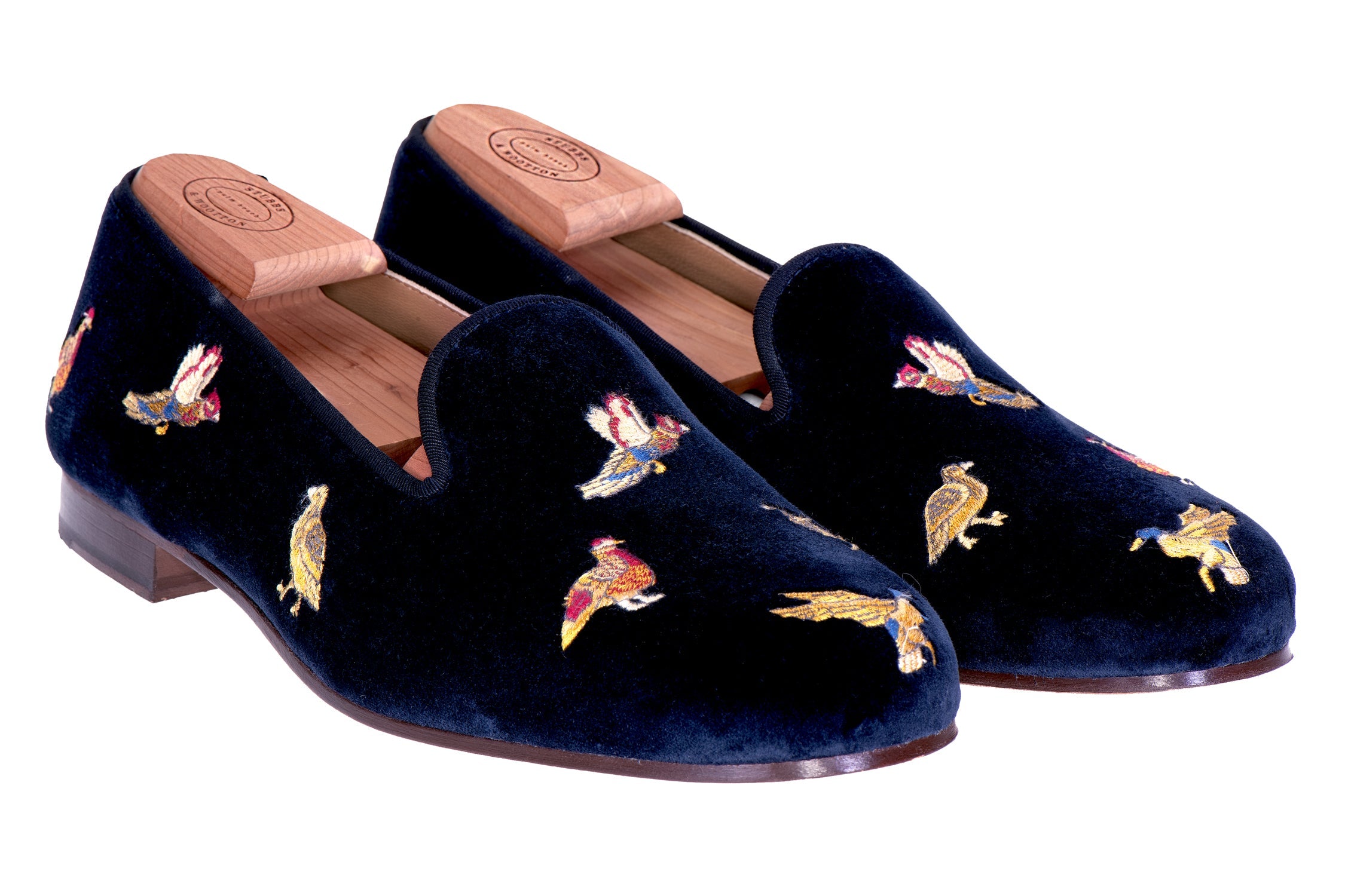 Our Marsh Navy Slipper item on a white background.