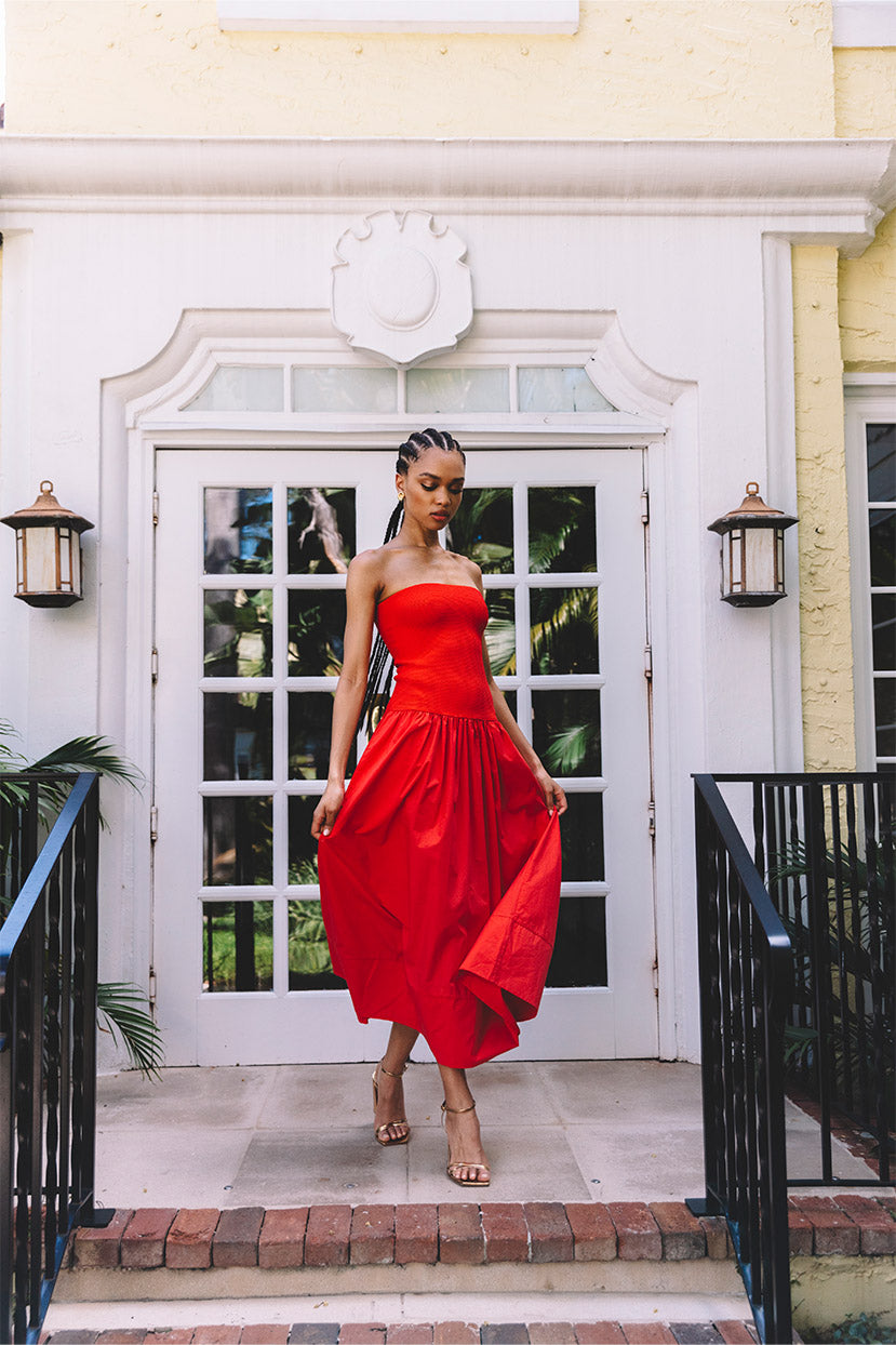 Glasbury Dress in Watermelon