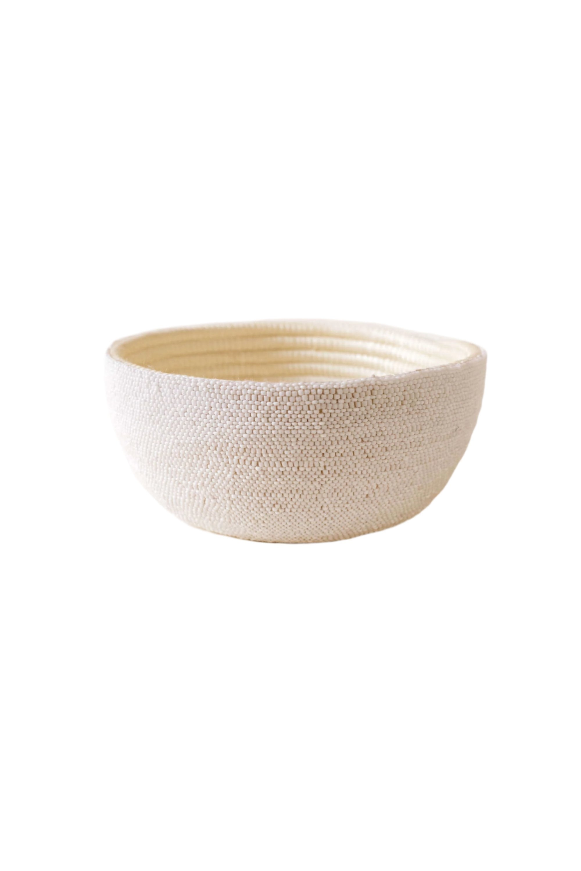 Small Beaded Bowl White