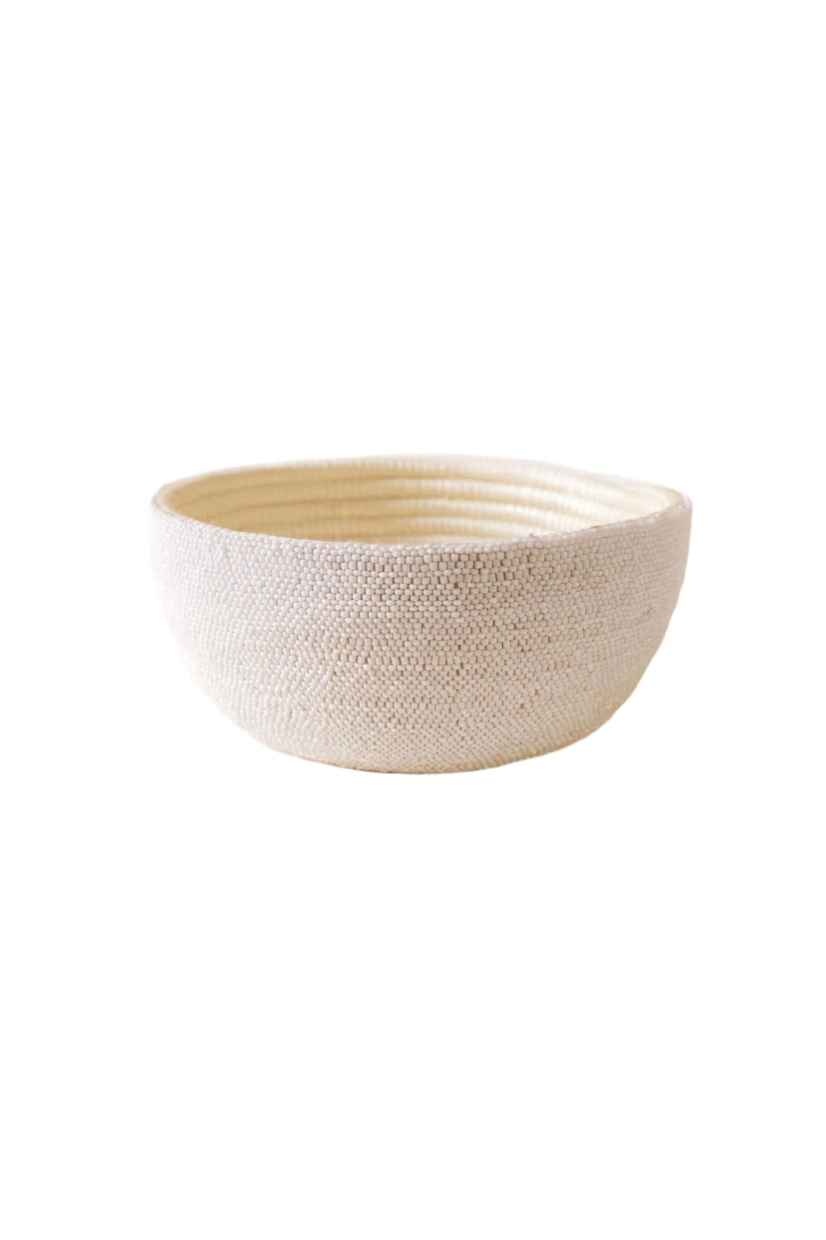 Small Beaded Bowl White