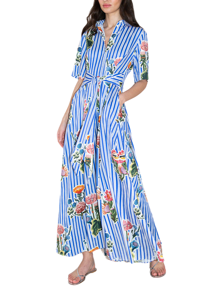 Posie Cotton Maxi Dress in California Garden