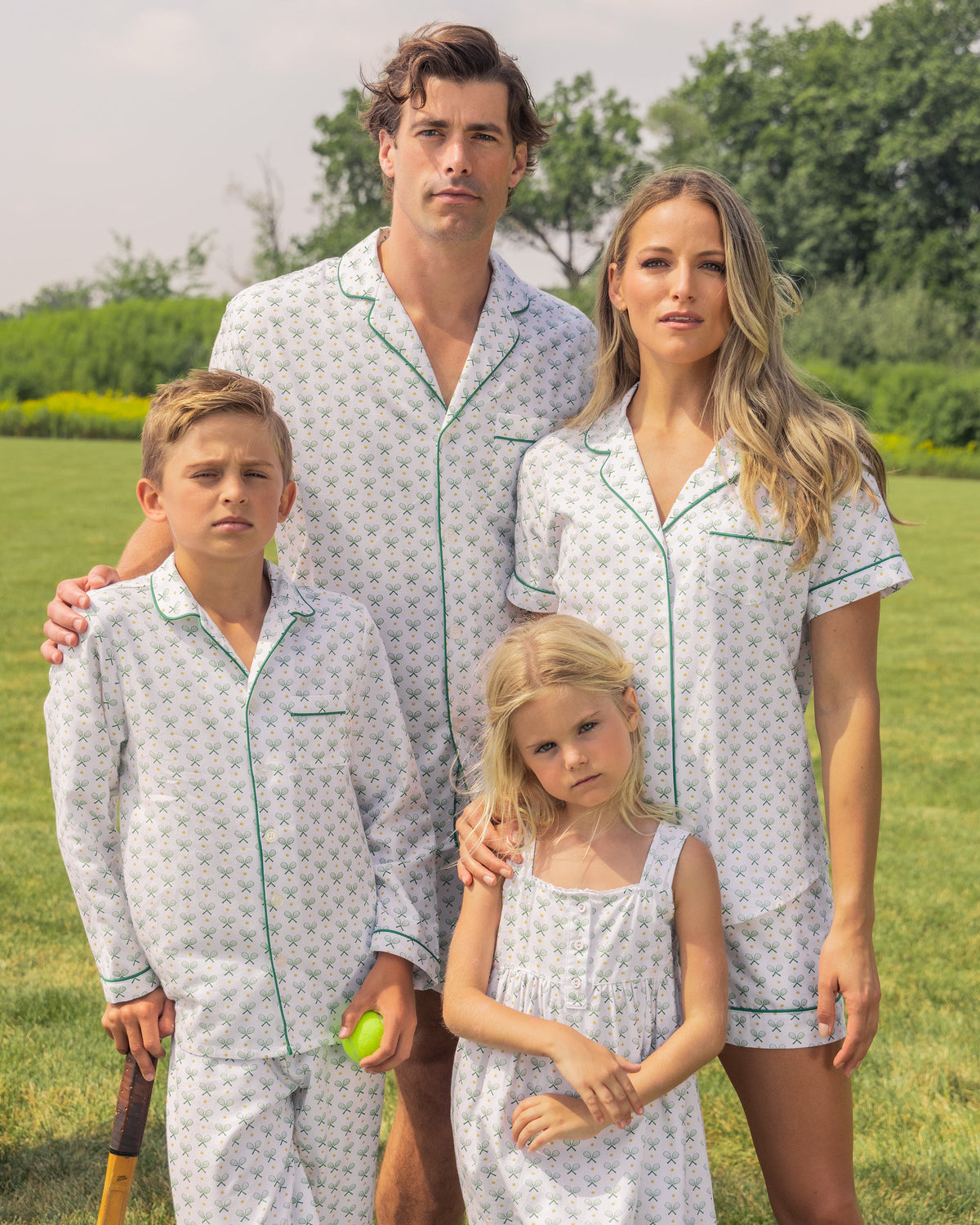 Kid’s Twill Pajama Set in Match Point