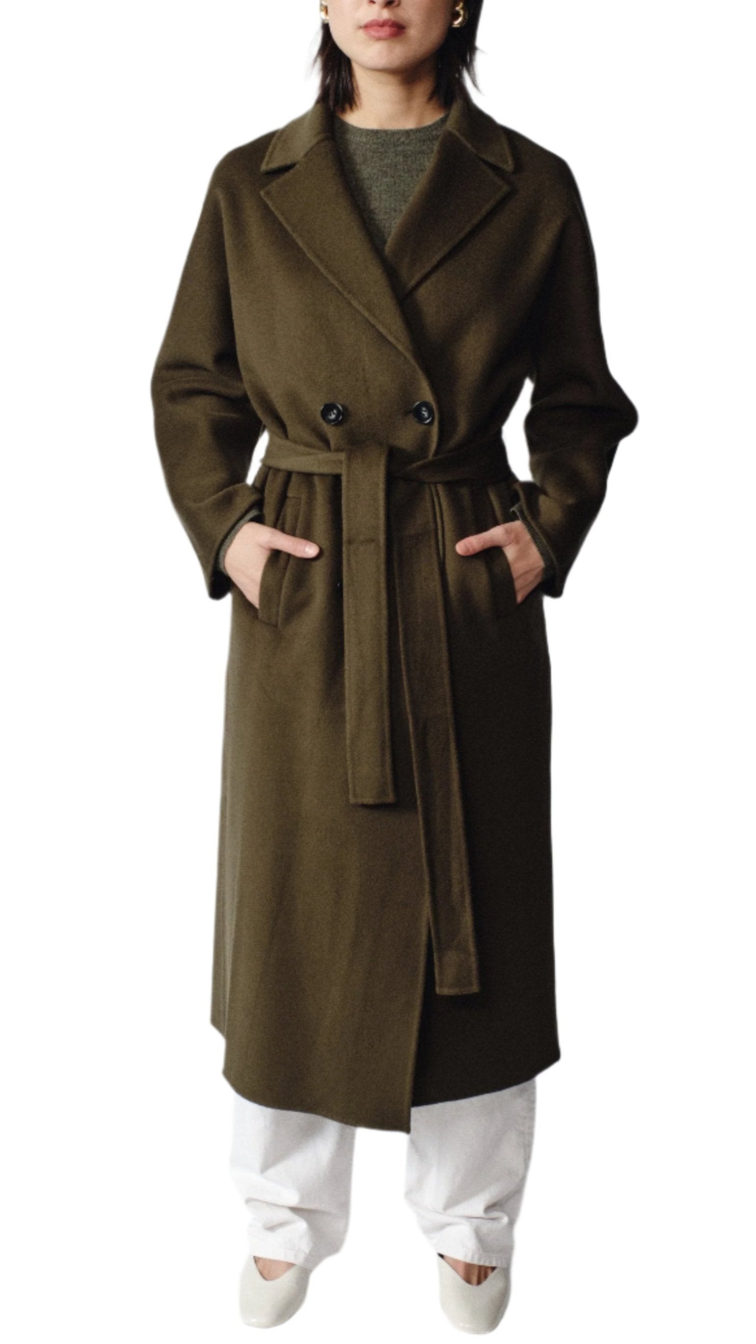 Nicola Cashmere Coat in Green