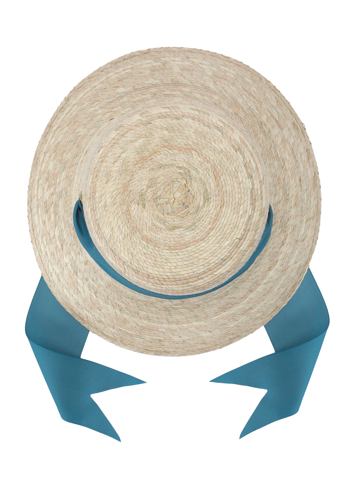 Clematis Bucket Hat With Wide & Short French Blue Grosgrain Ribbon