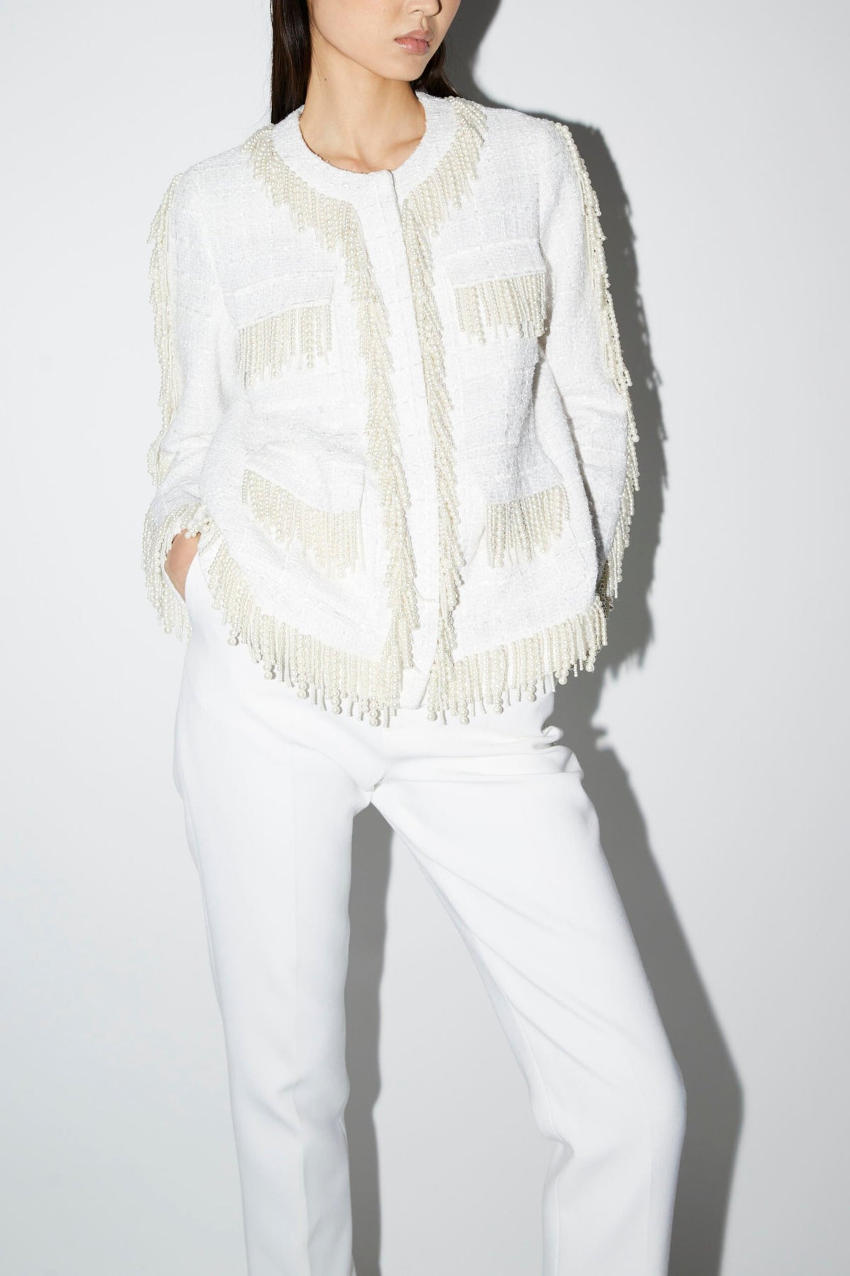 Cecile Jacket White Tweed