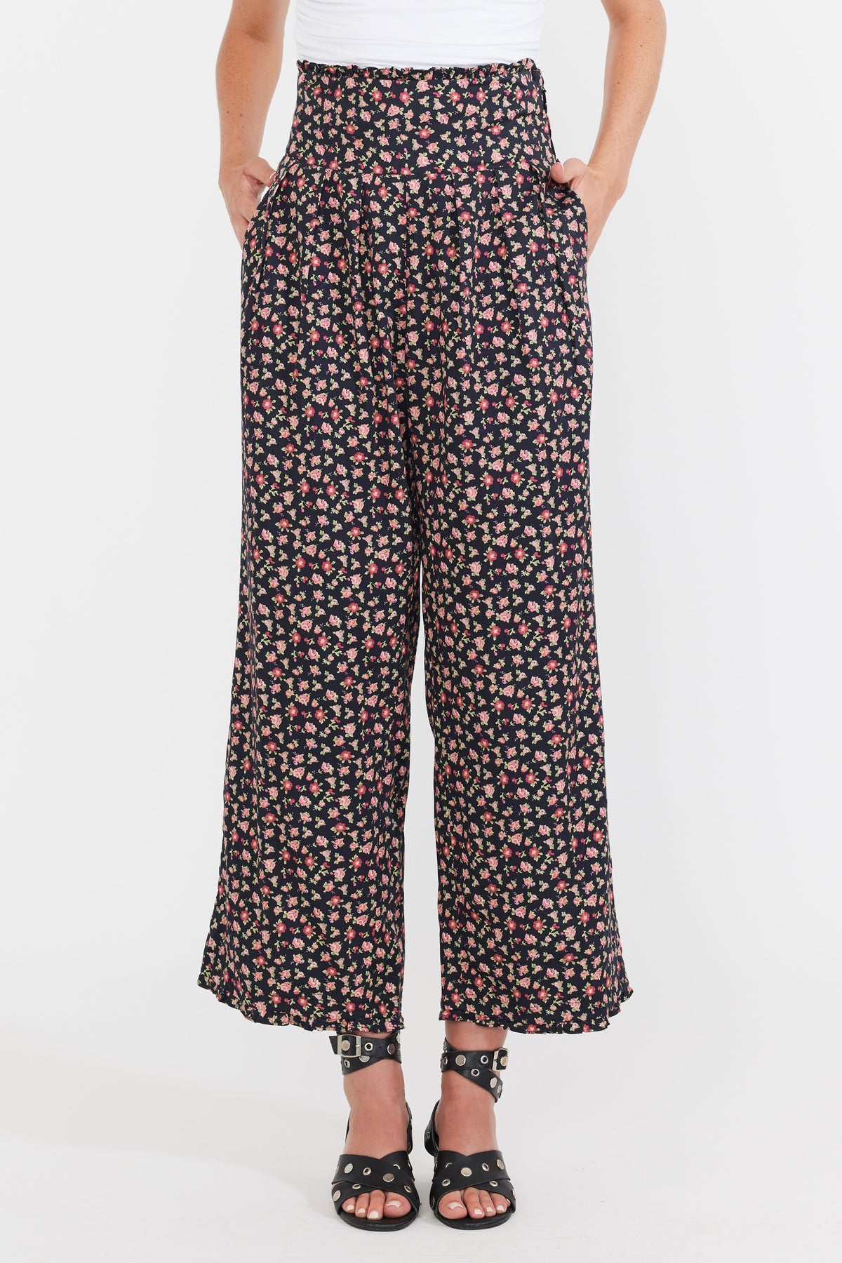 Kirby Pant in Black Rose Floral