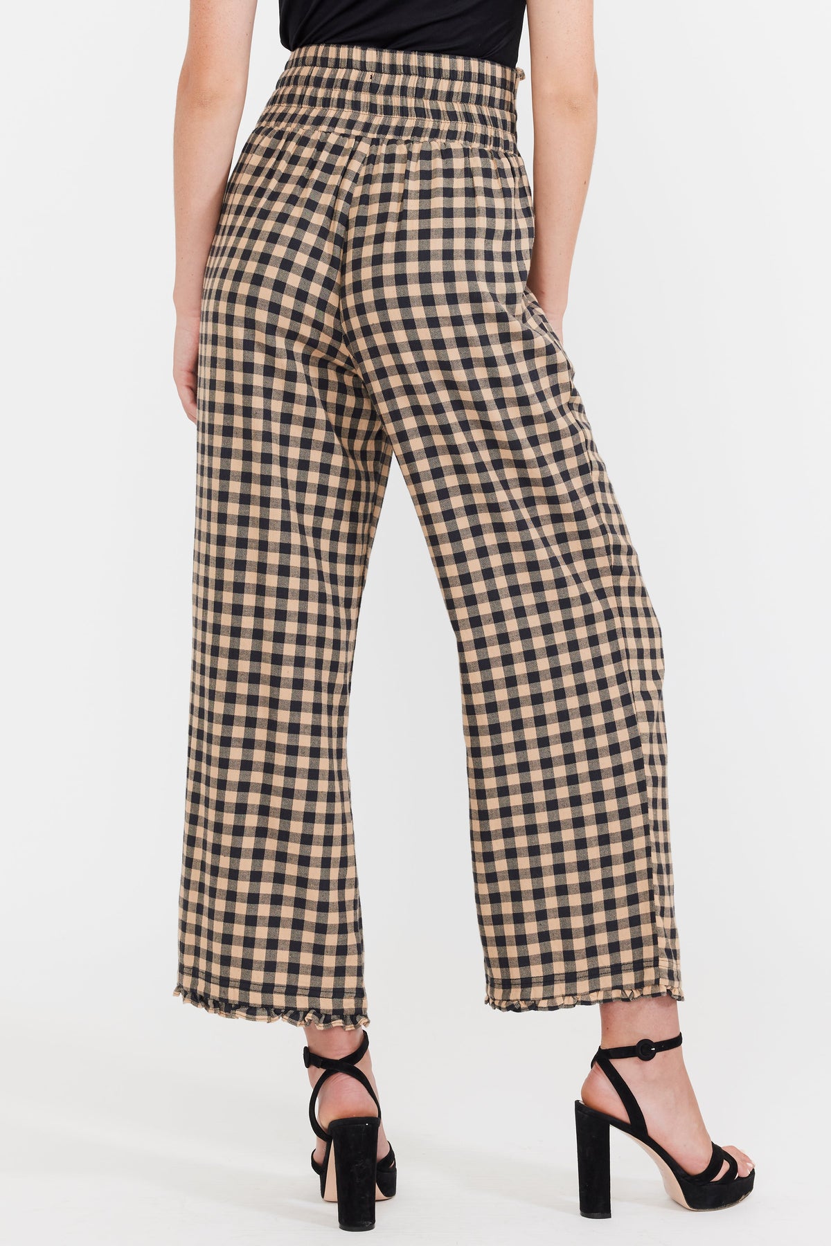 Kirby Pant in Black Tan Check