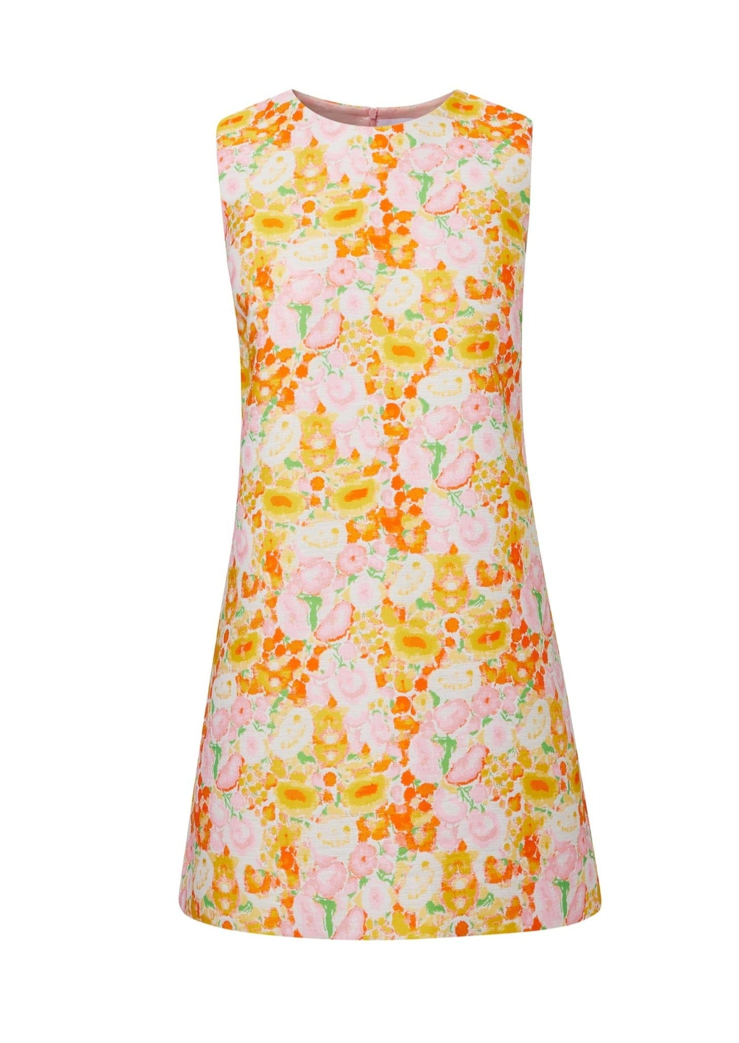 Laurel Dress In Watercolor Brocade