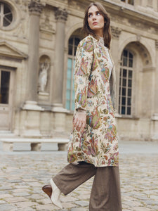 Janean Midi Jacket in Rainbow Floral Jacquard