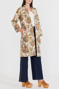 Janean Midi Jacket in Rainbow Floral Jacquard