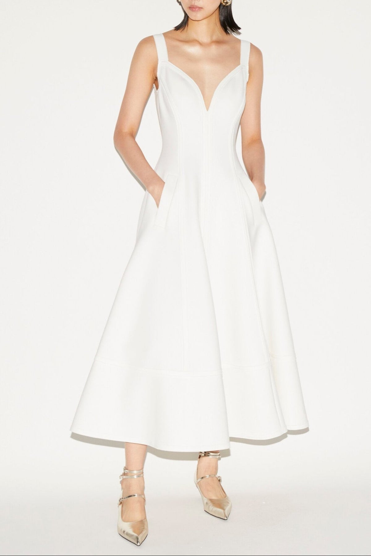 Bridget Dress White Scuba